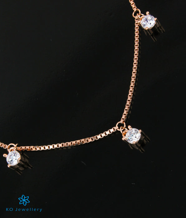 The Forever Silver Rose-gold Charms Necklace