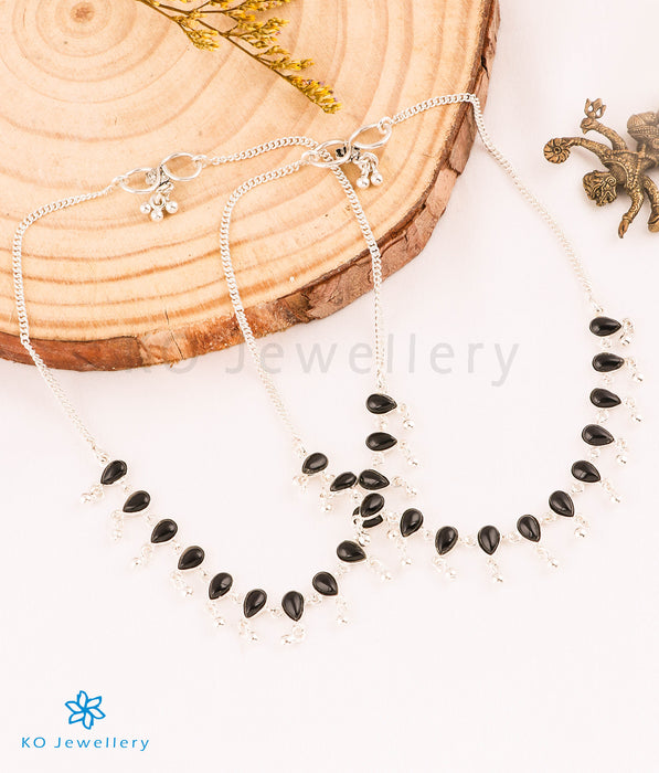 Copy of The Abhigna Silver Blackbead Anklets