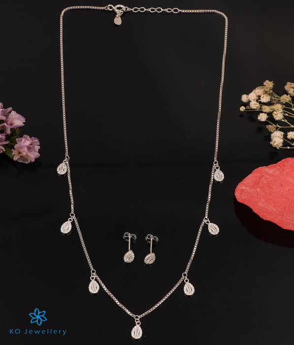 The Drop Silver Necklace Set