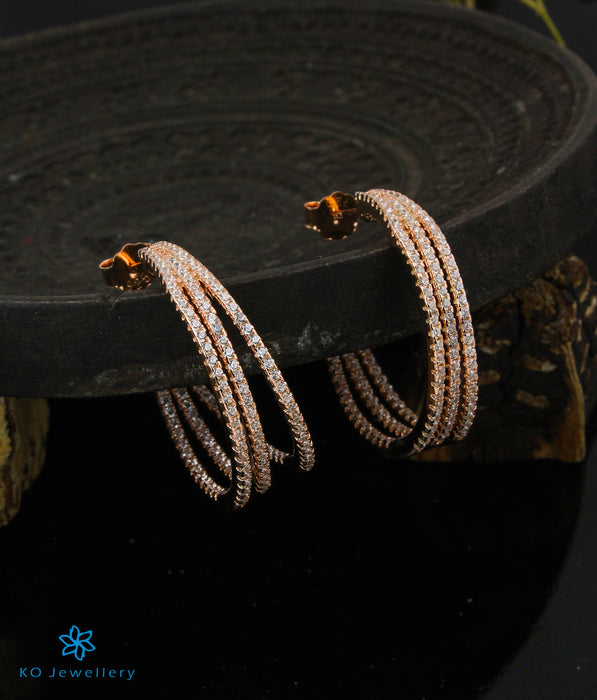 The Circlet Silver Rose-Gold Hoop Earrings