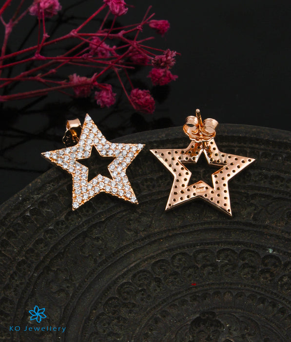 The Star Silver Rose-Gold Earrings