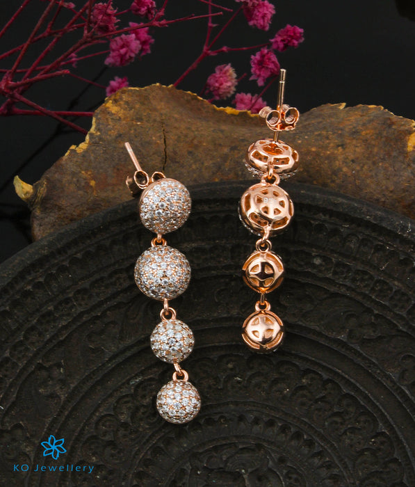 The Celestia Silver Rose-Gold Earrings