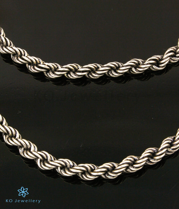 The Rutva Silver Anklets