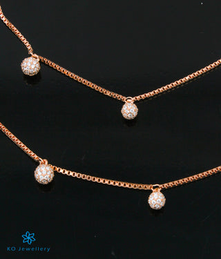 The Bling Silver Rose-gold Anklets