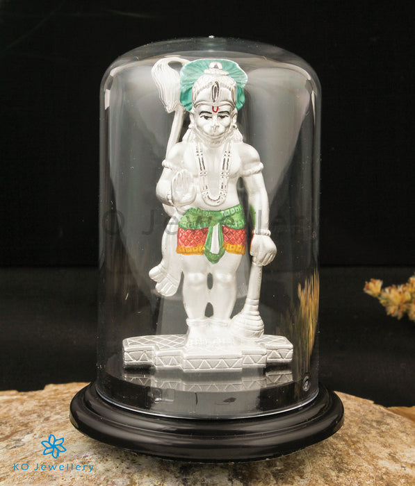 The Lord Hanuman 999 Pure Silver Idol