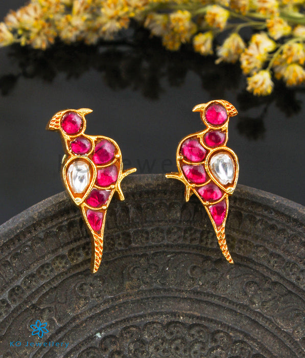 The Gili Silver Parrot Earrings