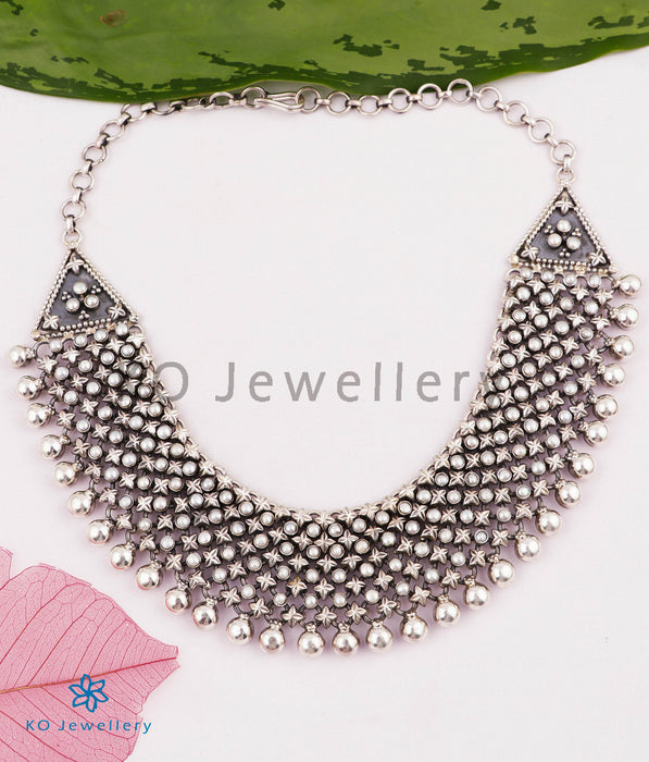 The Urmika Silver Pearl Necklace (5 layers)