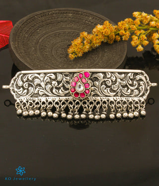The Agraja Silver Paisley Choker Necklace