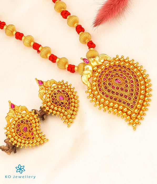 The Prashanti Jomale Silver Necklace (Red)