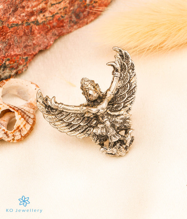 The Garuda Silver Pendant/Brooch (Oxidised)