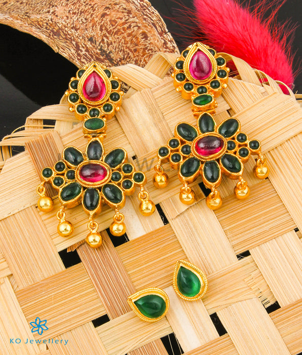 Gold Plated Jhumka Earring,indian Jewelry,bollywood Jewelry,weddjng Jewelry,red  Earring,traditional Earring,bridal Jewelry,indian Earring - Etsy