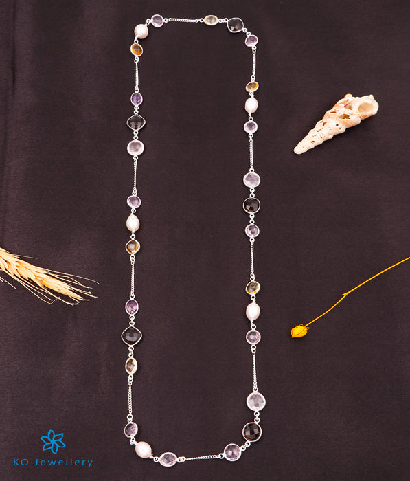The Neeksha Silver Gemstone Necklace