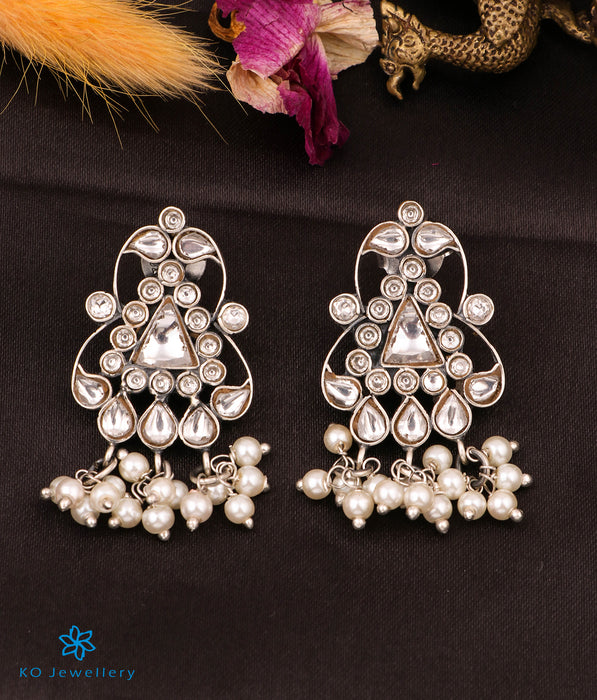 The Vajra Silver Kundan Earrings