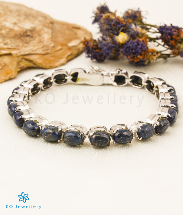 The Lapis Lazuli Gemstone Silver Bracelet