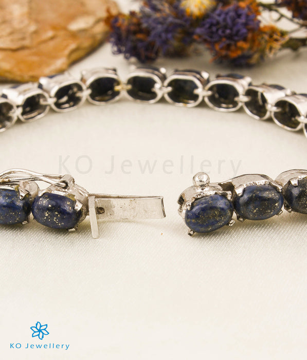 The Lapis Lazuli Gemstone Silver Bracelet