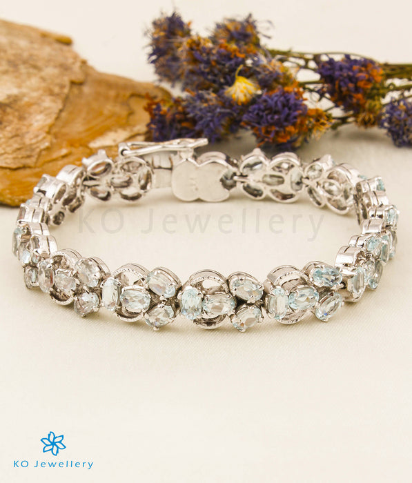 The Aquamarine Gemstone Silver Bracelet