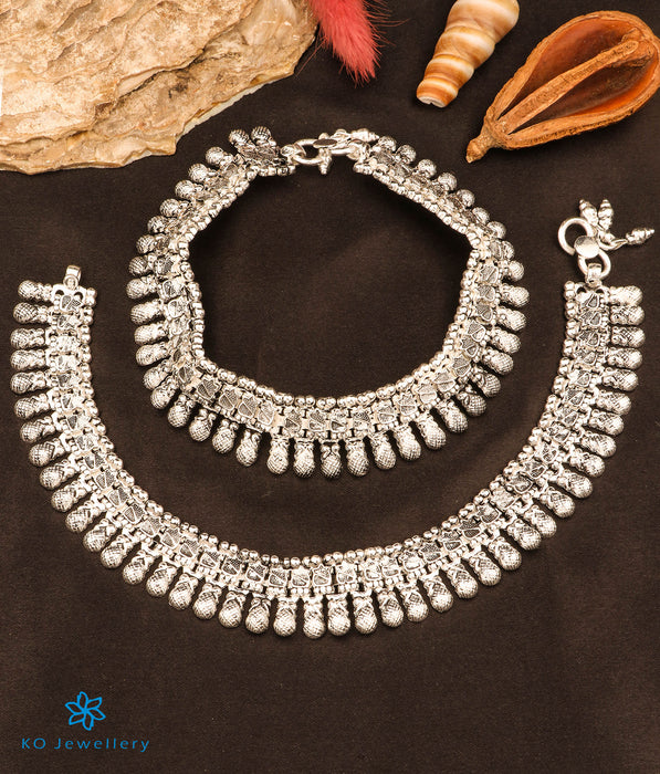 The Ankita Silver Bridal Anklets