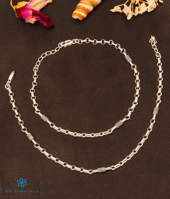 The Chambika Silver Anklets