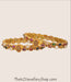Buy online hand crafted gold dipped navratna silver bangles for women