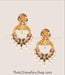 Buy online hand crafted gold dipped navratna silver earrings for women