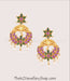 Hand crafted gold dipped  silver navaratna earrings shop online
