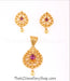 South Indian antique gold temple jewellery pendant set online shopping