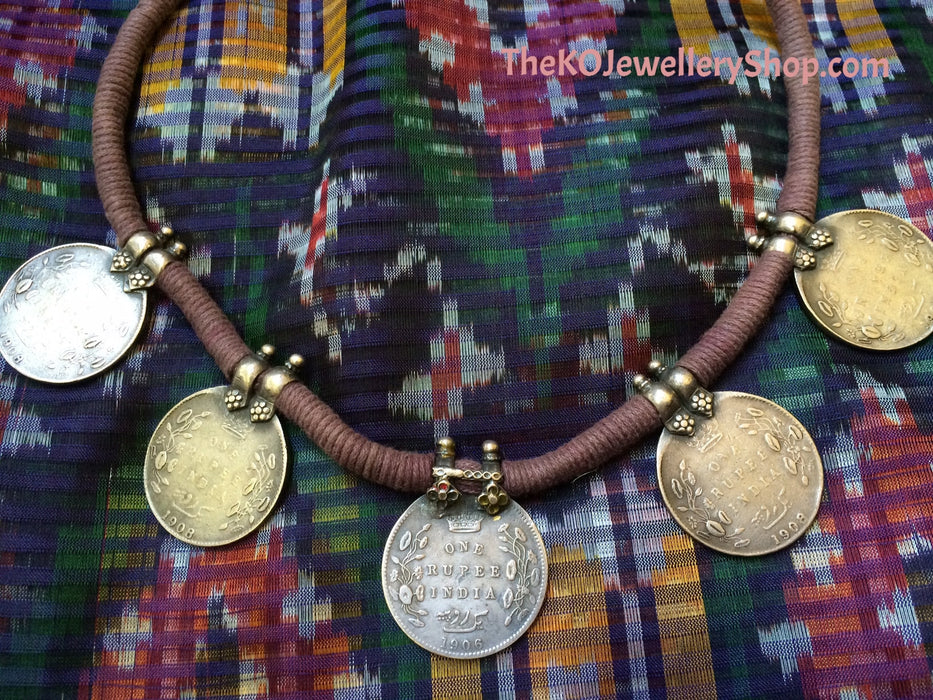 silver necklace coin jewelry traditional collection 