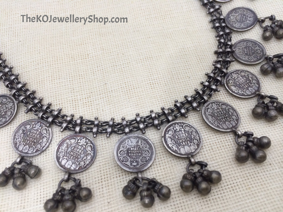 collar de la joyería de la moneda de plata de la colección étnica tienda online