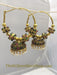 Gold plated hand crafted silver bali earrings