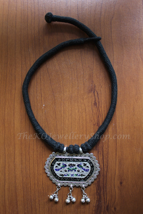 jewellery of Jaipur peocock motif pendant 
