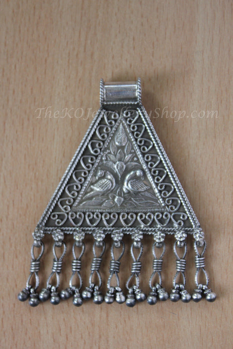 Peacock embossed pure silver shop online 
