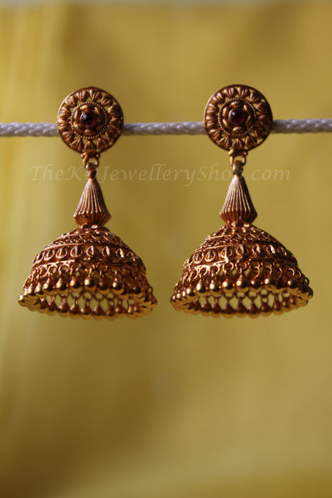  pure silver gold dipped jhumka buy online 