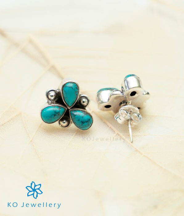 The Anish Silver Gemstone Earrings (Turquoise)