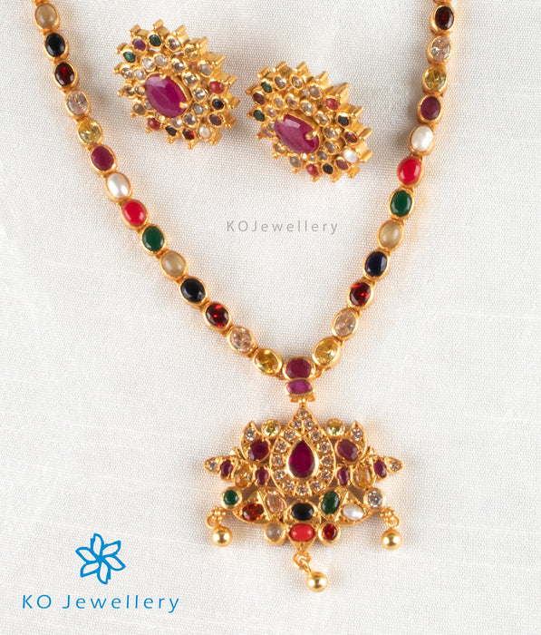 The Paridhi Silver Navratna Necklace — KO Jewellery