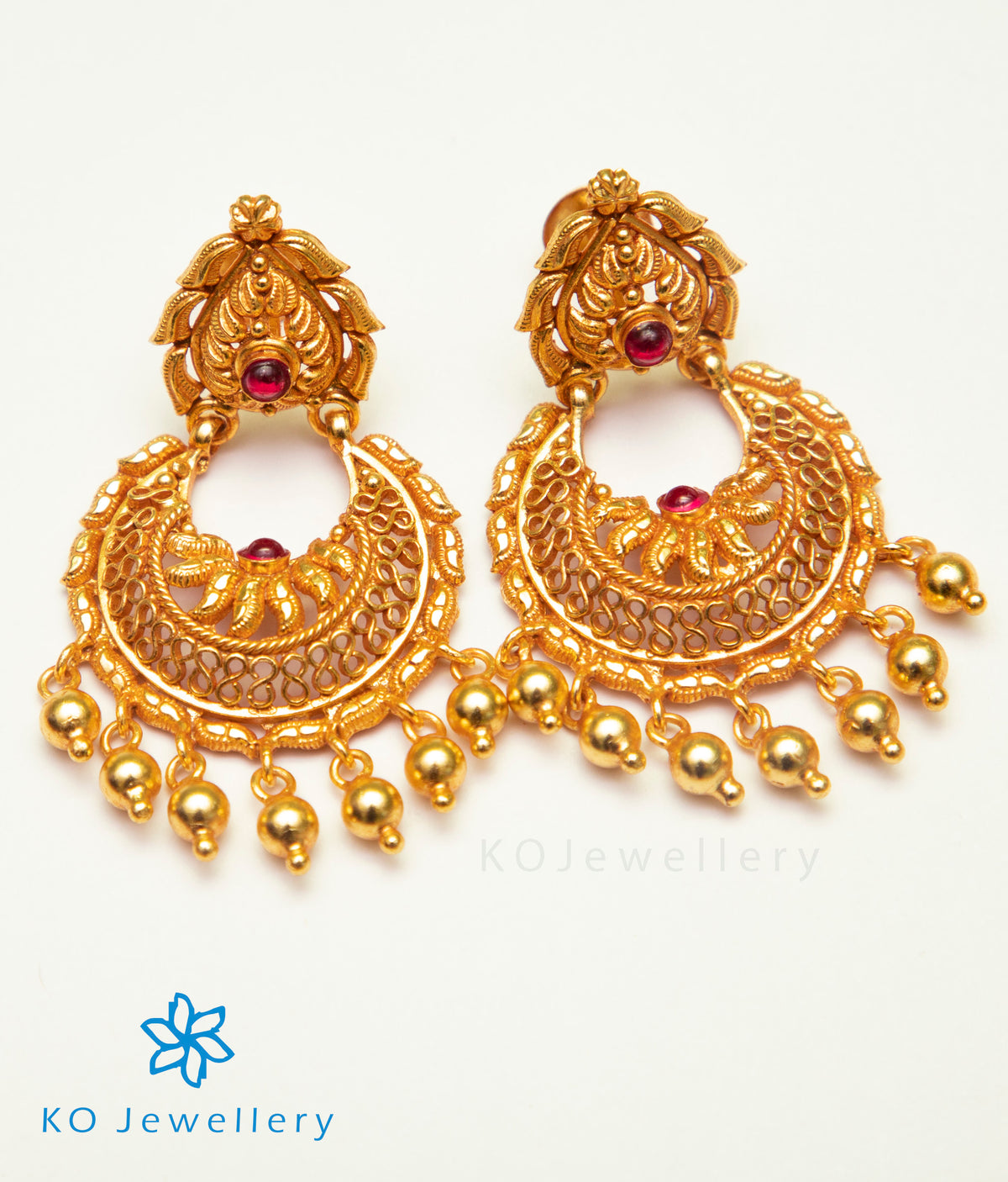 Rohana Kyra Gold Chandbali Earrings