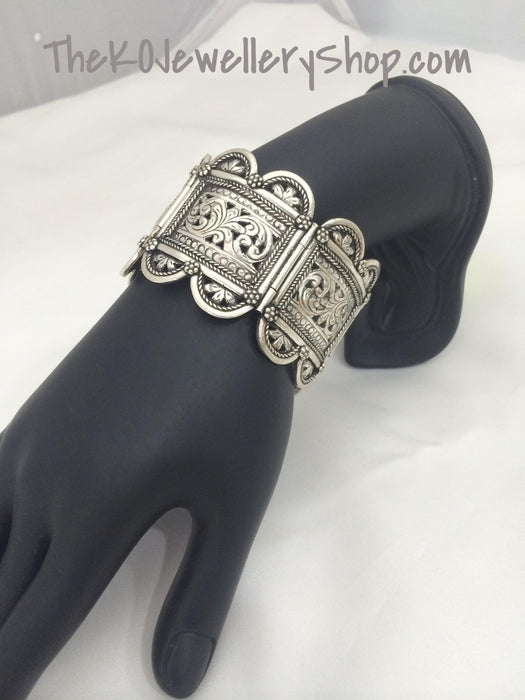 large silver bracelet handcrafted buy online