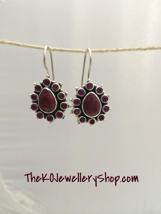 beautiful looking pair of ruby earrings the best collection