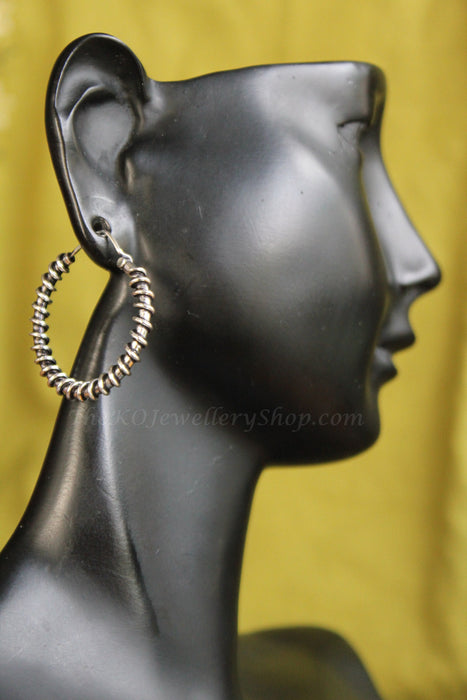 925 silver hand crafted hoop earrings