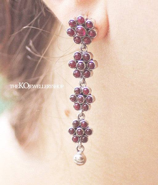 Dangling temple earrings for western and ethnic wear