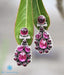 Red zircon oxidised silver jewellery designs India online shopping