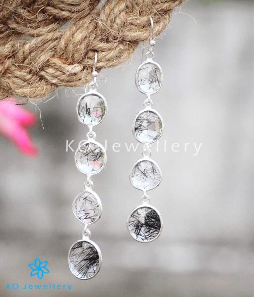 The Krsna Silver Rutile Gemstone Earrings