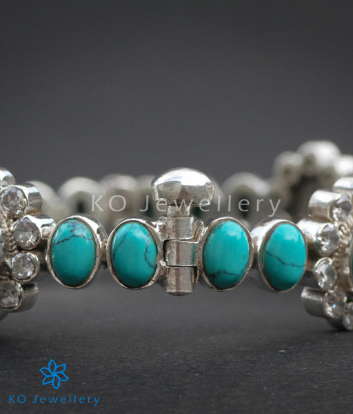 The Manikya Silver Gemstone Bracelet (Turquoise)