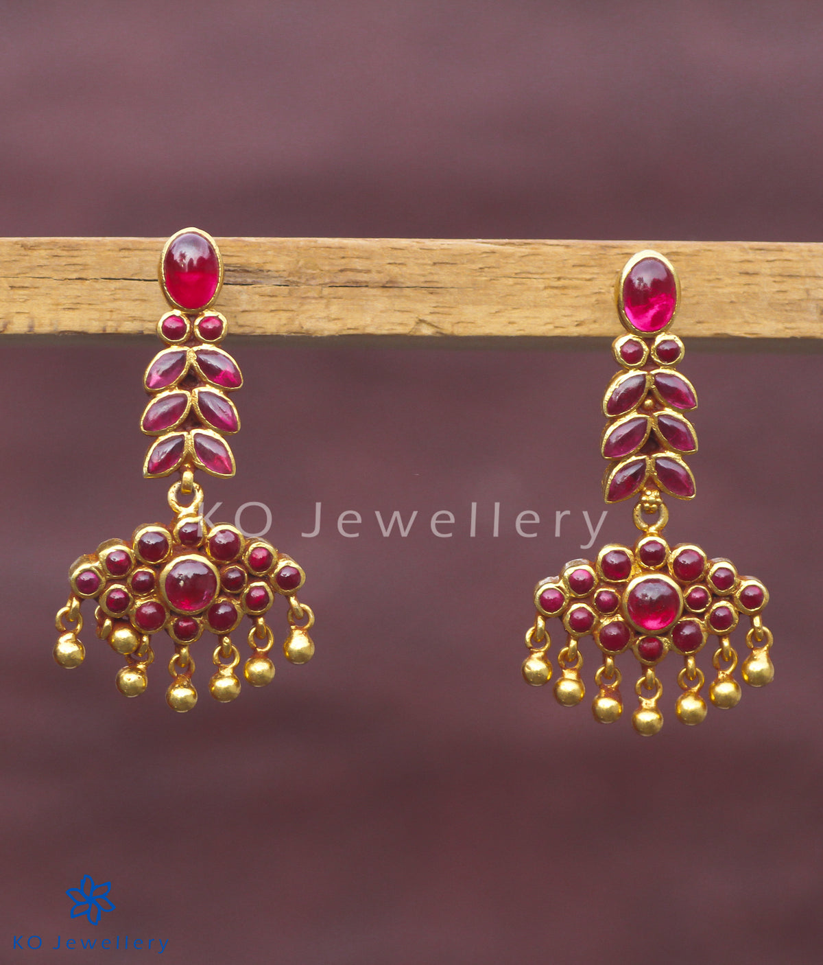 AWG 20 Long Jhumka Earrings Designer Earrings Indian Jewelry Kempu Stones  Earrings Dance Gifts Ruby Guttapusalu - Etsy