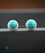 office wear turquoise studs silver