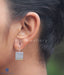 Pure silver hook earrings 