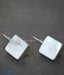 925 silver small lustrous mother of pearl earrings