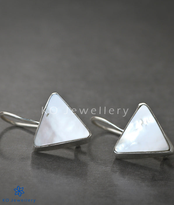 Quality jewellery pure silver triangular earrings 