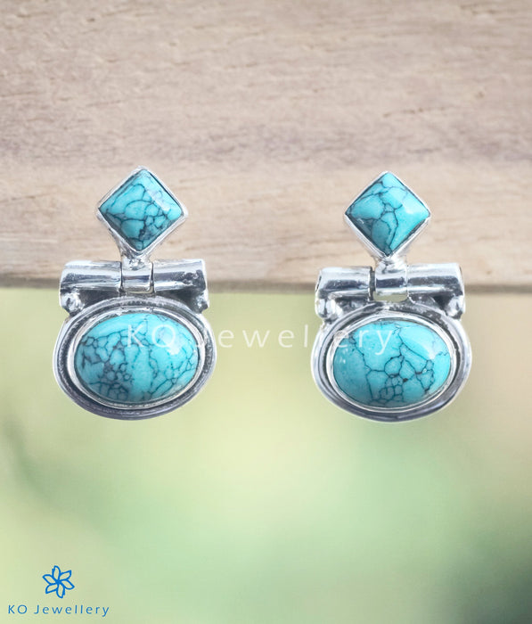 The Pahal Silver Earstuds(Turquoise)