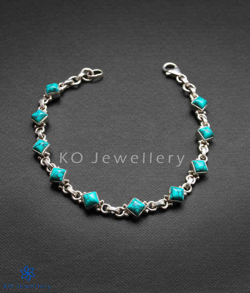 office wear jewellery silver and turquoise elegant bracelet