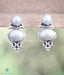 Semi precious pearl and silver earrings